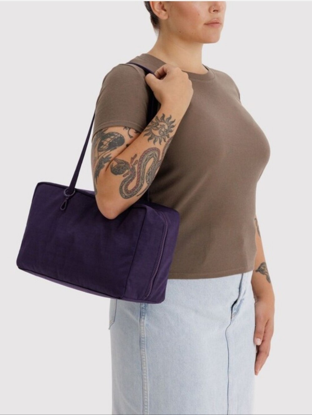 Baggu Medium Bowler Bag in "Fig" NWT